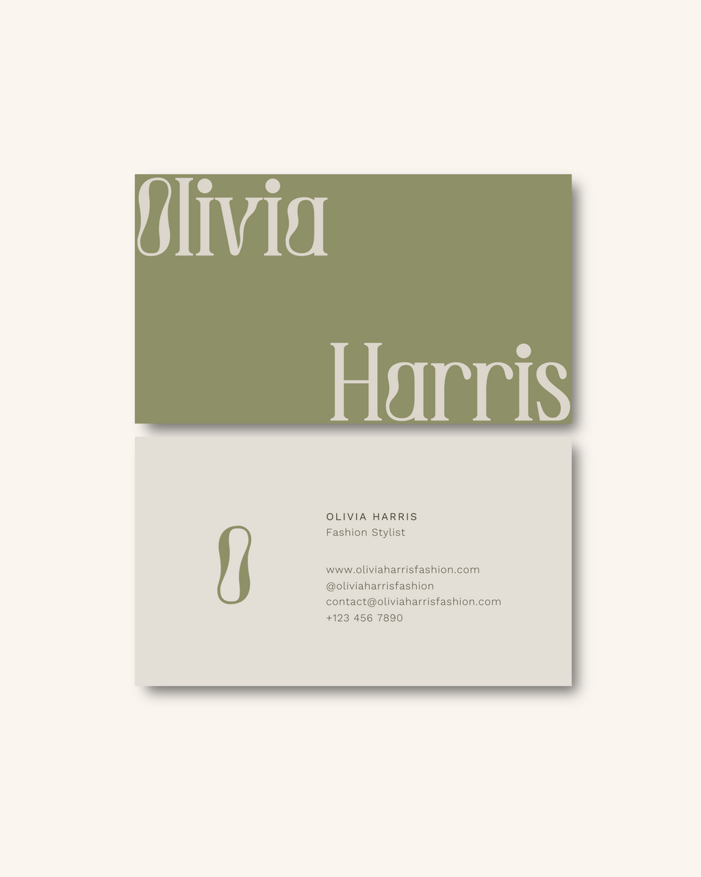 Semi-custom business cards