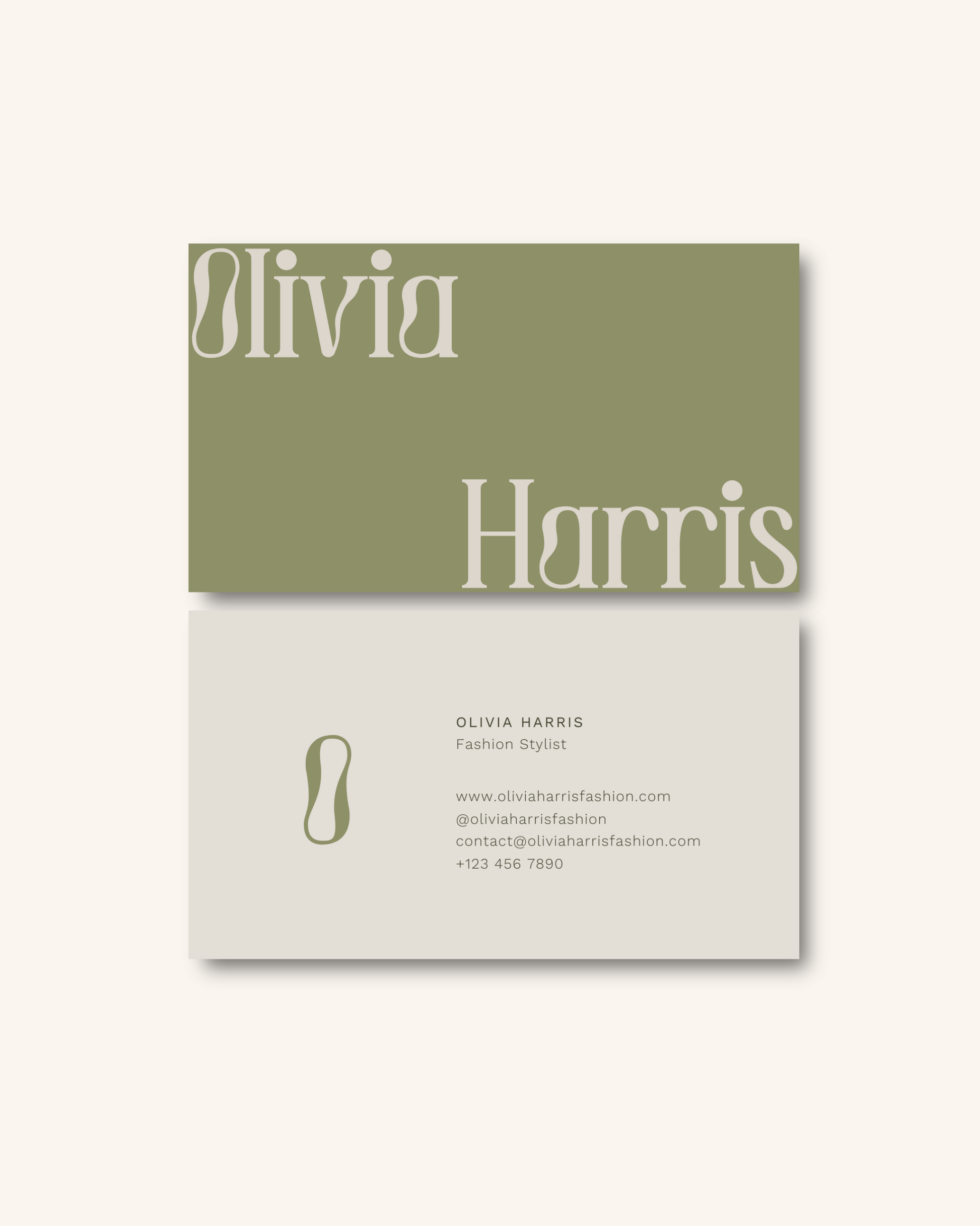 Semi-custom business cards