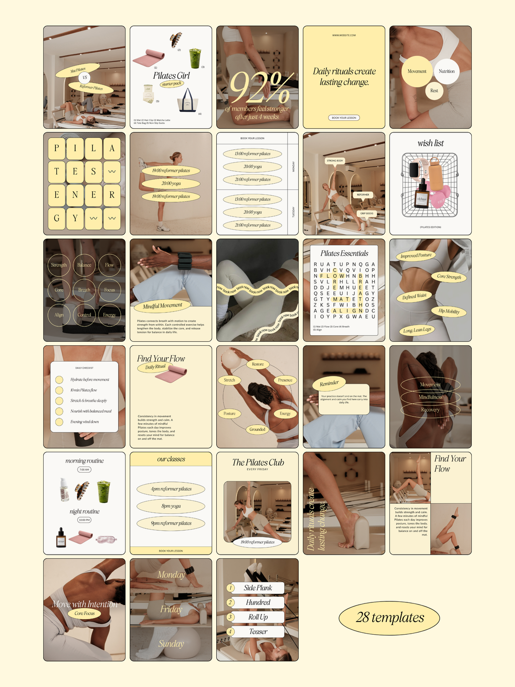 28 social media templates - The Wellness Edit