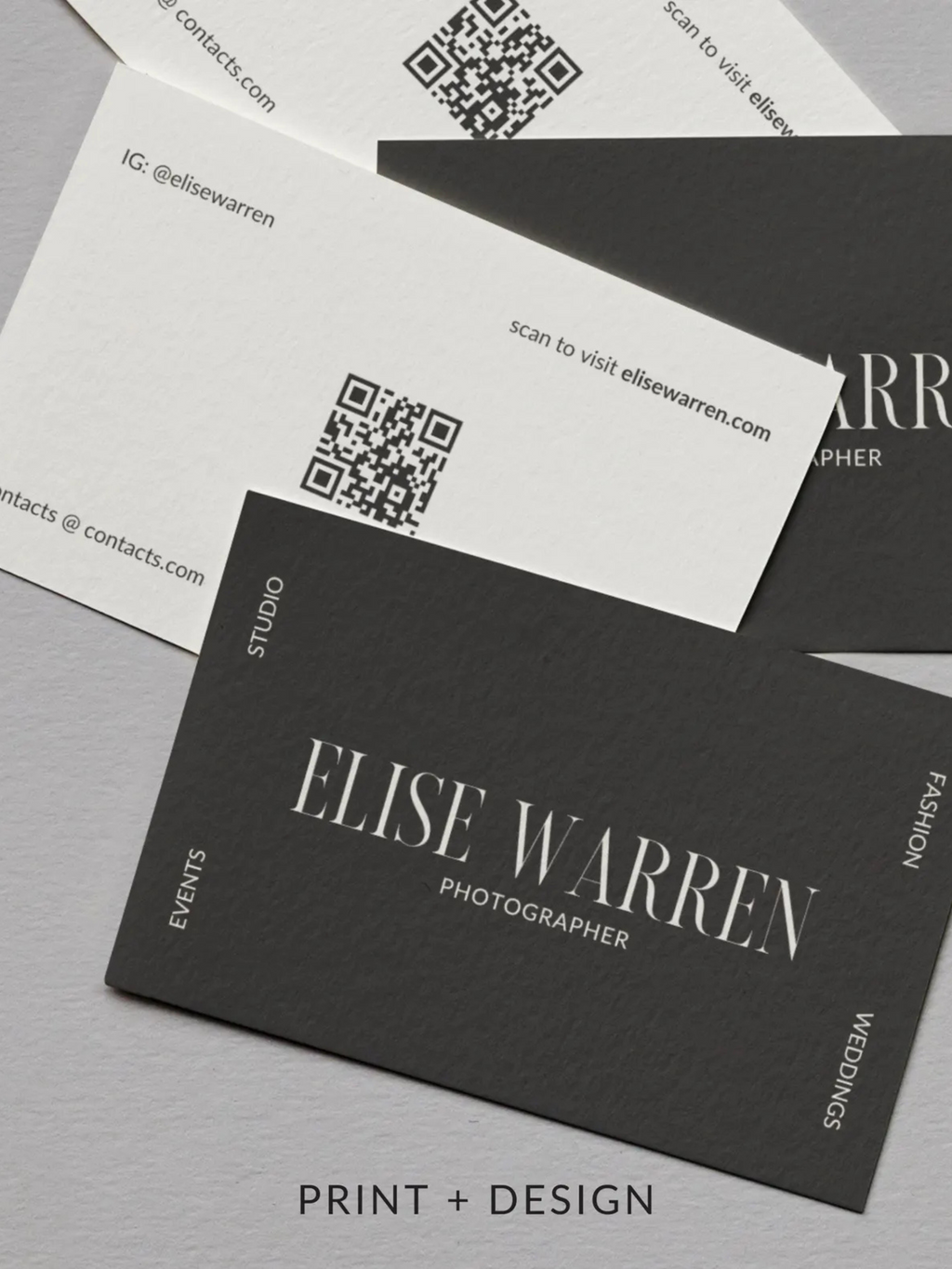 Semi-custom business cards  (Design + Print)