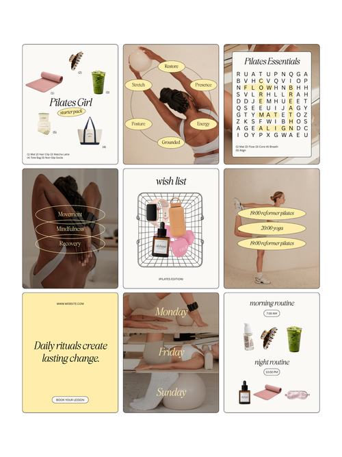 28 social media templates - The Wellness Edit