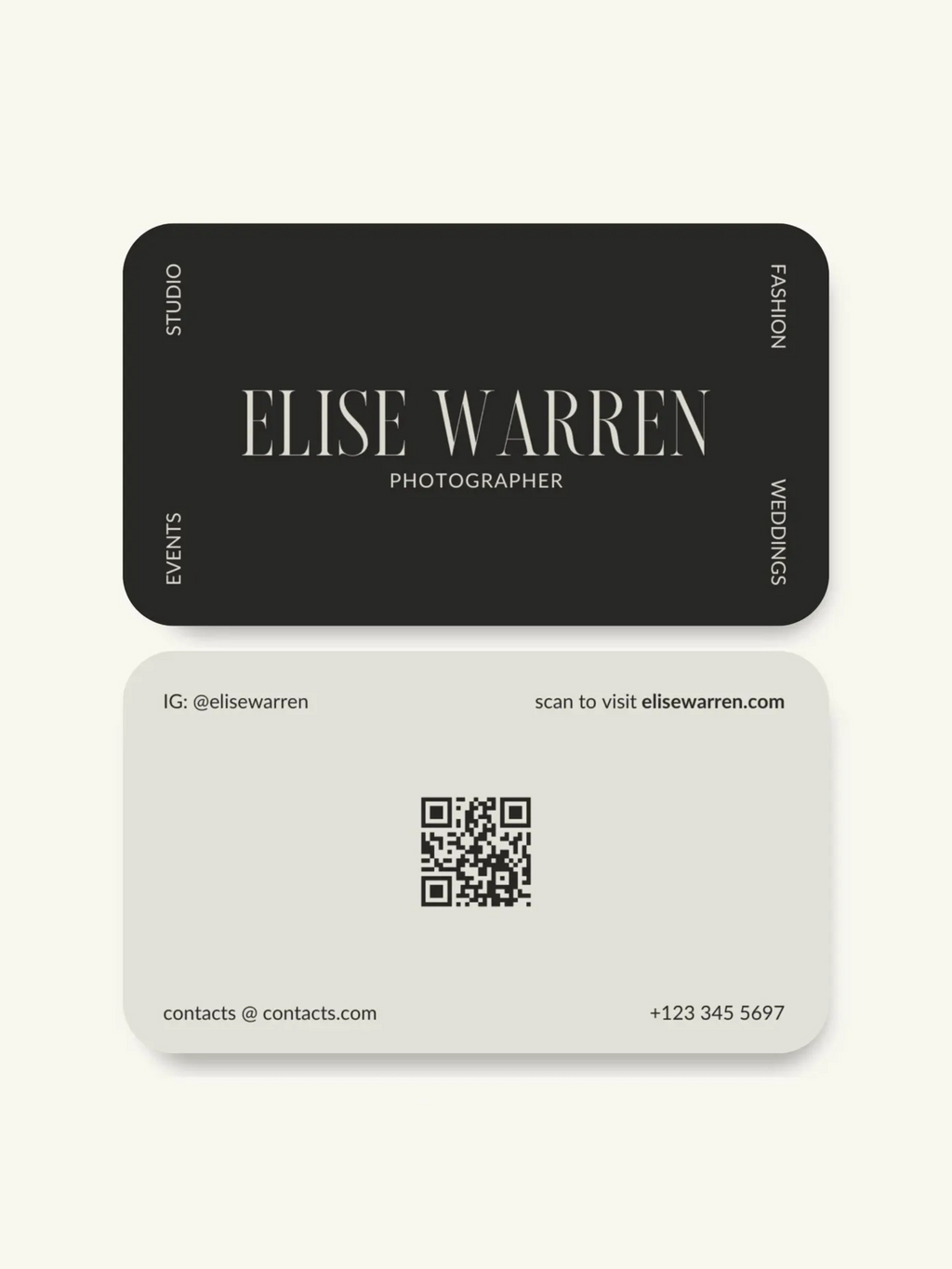 Semi-custom business cards  (Design + Print)