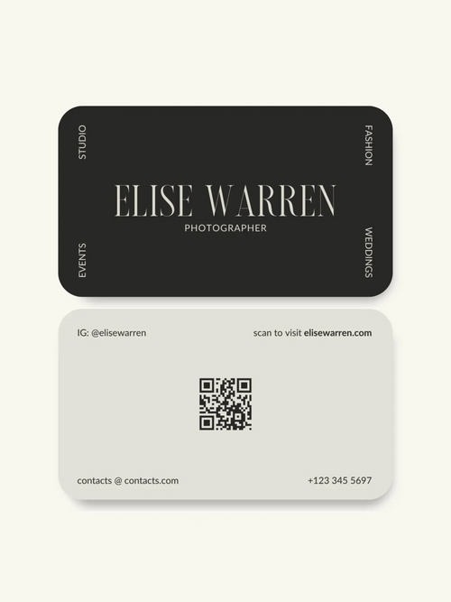 Semi-custom business cards  (Design + Print)